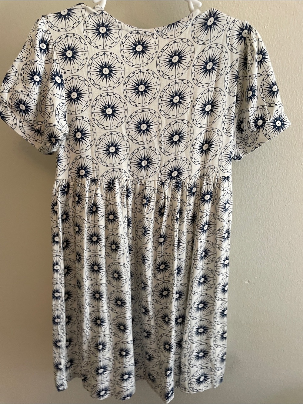NWT Kate Quinn girls compass print day dress, size 5Y